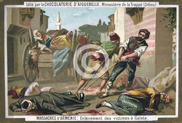 Removal of victims at Galata, 1895. Artist: Unknown