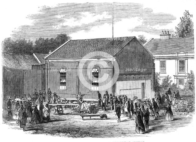 Removal of a chapel at Melton, near Woodbridge, Suffolk, 1861. Creator: Unknown.