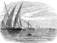 Removal of another obelisk from Alexandria, for transport to New York, 1880. Creator: Unknown