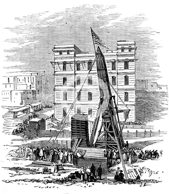 Removal of another obelisk from Alexandria, for transport to New York, 1880. Creator: Unknown.