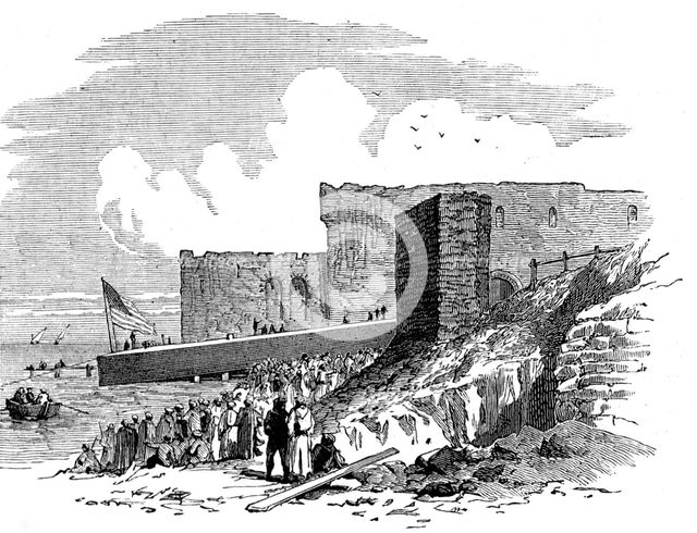 Removal of another obelisk from Alexandria, for transport to New York, 1880. Creator: Unknown.