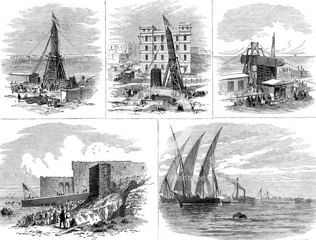 Removal of another obelisk from Alexandria, for transport to New York, 1880. Creator: Unknown.