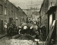 Removing Debris Brought Down By A Flood At St. Ives 1901. Creator: Unknown