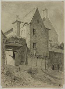 Remnant of Old Castle Incorporated in Farm, n.d. Creator: Unknown