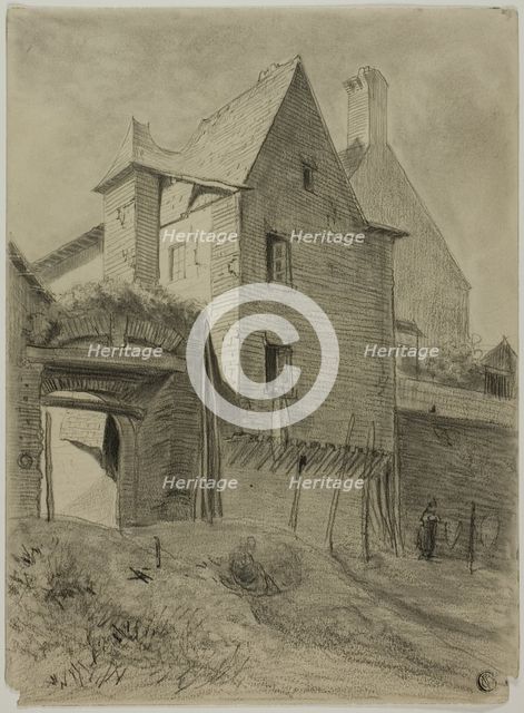 Remnant of Old Castle Incorporated in Farm, n.d. Creator: Unknown.