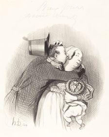 Rencontre de la payse, 1844. Creator: Honore Daumier