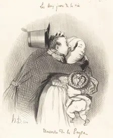 Rencontre de la payse, 1844. Creator: Honore Daumier