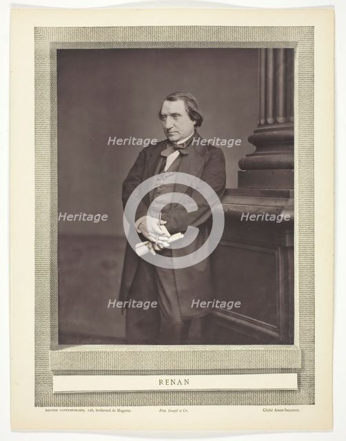 Renan, c. 1876. Creator: Antoine-Samuel Adam-Salomon.