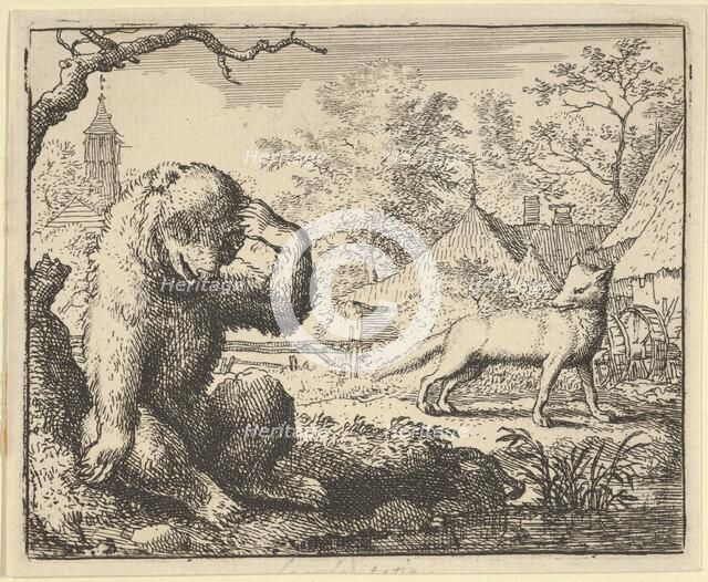 Renard Makes Fun of the Bear, 1650-75. Creator: Allart van Everdingen.