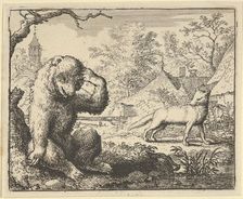 Renard Makes Fun of the Bear, 1650-75. Creator: Allart van Everdingen