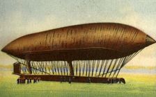 Renard and Krebs airship, 1884, (1932). Creator: Unknown