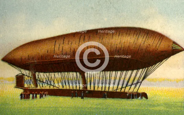 Renard and Krebs' airship, 1884, (1932). Creator: Unknown.