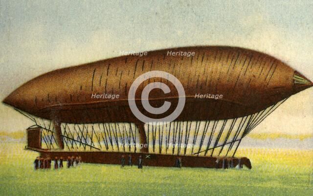 Renard and Krebs' airship, 1884, (1932). Creator: Unknown.