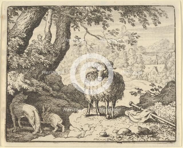 Renard Convinces the Rabbit to Enter His Burrow and Kills Him,  1650-75. Creator: Allart van Everdingen.