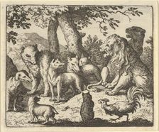 Renard Exonerates Himself of His Crimes Before the Lion, 1650-75. Creator: Allart van Everdingen