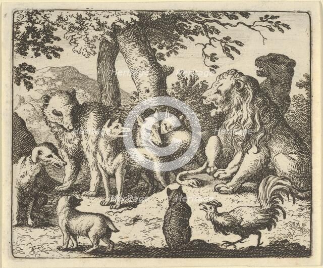 Renard Exonerates Himself of His Crimes Before the Lion, 1650-75. Creator: Allart van Everdingen.