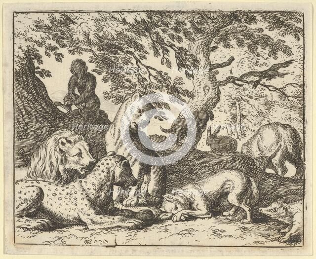 Renard Falsely Accuses His Father of Conspiring Against the Lion, 1650-75. Creator: Allart van Everdingen.