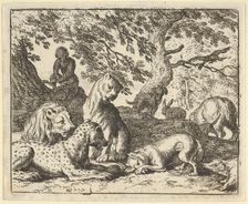 Renard Falsely Accuses His Father of Conspiring Against the Lion, 1650-75. Creator: Allart van Everdingen