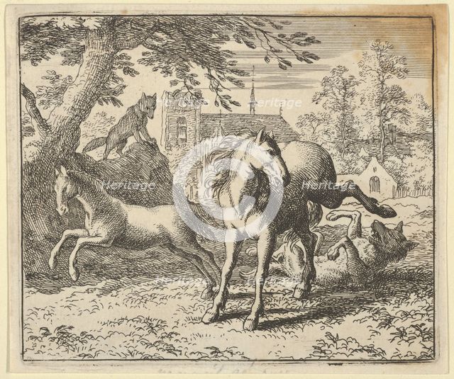 Renard Goes with the Badger to Court to Appease the Lion's Anger, 1650-75. Creator: Allart van Everdingen.