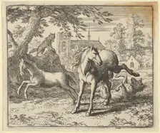 Renard Goes with the Badger to Court to Appease the Lion's Anger, 1650-75. Creator: Allart van Everdingen