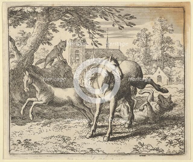 Renard Goes with the Badger to Court to Appease the Lion's Anger, 1650-75. Creator: Allart van Everdingen.