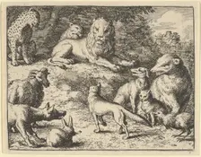 Renard is Accused by the Animals Before the Lion, 1650-75. Creator: Allart van Everdingen