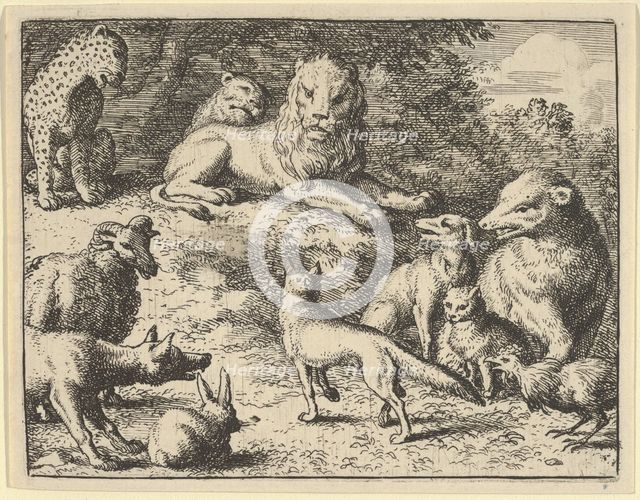 Renard is Accused by the Animals Before the Lion, 1650-75. Creator: Allart van Everdingen.