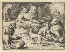 Renard is Accused by the Animals Before the Lion, 1650-75. Creator: Allart van Everdingen