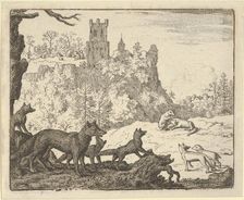 Renard Leaves with the badger, 1650-75. Creator: Allart van Everdingen