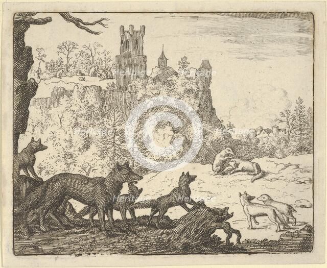 Renard Leaves with the badger, 1650-75. Creator: Allart van Everdingen.