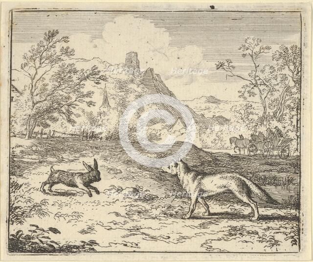 Renard Lies that the Rabbit Insulted One of His Children, 1650-75. Creator: Allart van Everdingen.