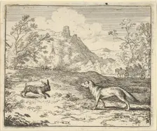 Renard Lies that the Rabbit Insulted One of His Children, 1650-75. Creator: Allart van Everdingen
