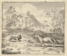 Renard Lies that the Rabbit Insulted One of His Children, 1650-75. Creator: Allart van Everdingen