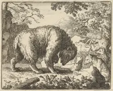 Renard Promises the Bear to Take Him to a Place Where He Will Find Honey, 1650-75. Creator: Allart van Everdingen