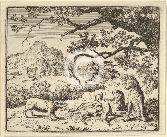 Renard Receives a New Citation from the Badger, 1650-75. Creator: Allart van Everdingen.