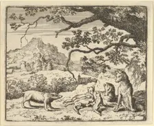 Renard Receives a New Citation from the Badger, 1650-75. Creator: Allart van Everdingen