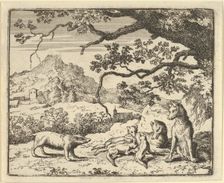 Renard Receives a New Citation from the Badger, 1650-75. Creator: Allart van Everdingen