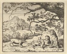 Renard Receives a New Citation from the Badger, 1650-75. Creator: Allart van Everdingen