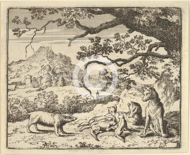 Renard Receives a New Citation from the Badger, 1650-75. Creator: Allart van Everdingen.