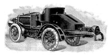 Renard's tractor unit, showing towing attachment for trailers, French, 1904. Creator: Unknown