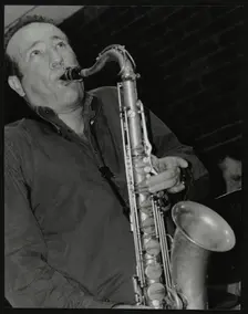 Renato D'Aiello playing tenor saxophone at The Fairway, Welwyn Garden City, Hertfordshire, 2004. Creator: Denis Williams
