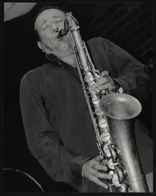 Renato D'Aiello playing tenor saxophone at The Fairway, Welwyn Garden City, Hertfordshire, 2004. Creator: Denis Williams
