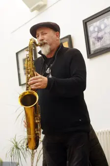 Renato D’Aiello, Renato D’Aiello Trio, Clocktower Cafe Jazz Club, Croydon, London, 2024. Creator: Brian O'Connor