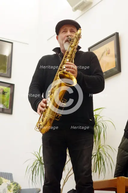 Renato D’Aiello, Renato D’Aiello Trio, Clocktower Cafe Jazz Club, Croydon, London, 2024. Creator: Brian O'Connor.
