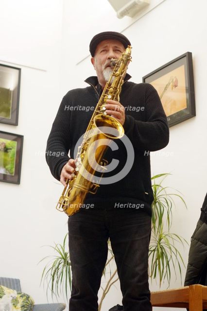 Renato D’Aiello, Renato D’Aiello Trio, Clocktower Cafe Jazz Club, Croydon, London, 2024. Creator: Brian O'Connor.