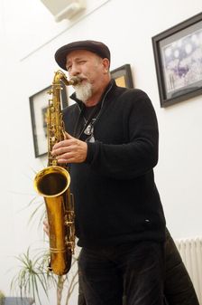 Renato D’Aiello, Renato D’Aiello Trio, Clocktower Cafe Jazz Club, Croydon, London, 2024. Creator: Brian O'Connor