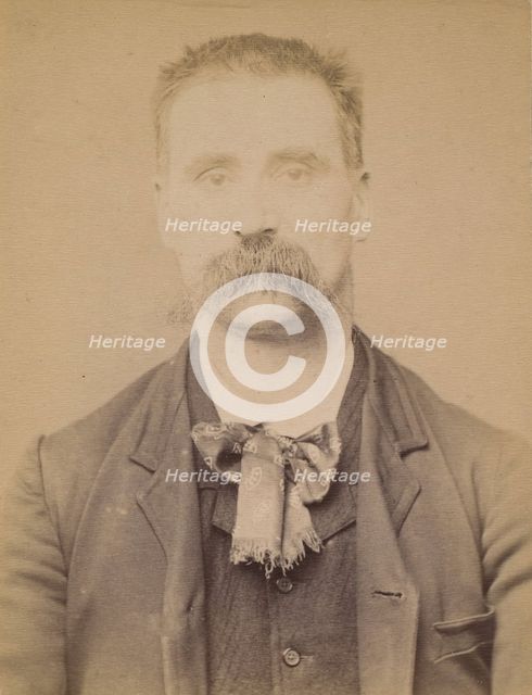 Renaud. Jules. 41 ans, né à Anteuil (Doubs). Cordonnier. Anarchiste. 27/2/94. , 1894. Creator: Alphonse Bertillon.