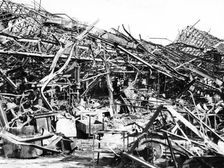 Renault factory destroyed by Allied bombing, Sevres, near Paris, 1940-1944