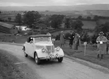 Renault Primaquatre of HC Brownlow competing in the South Wales Auto Club Welsh Rally, 1937 Artist: Bill Brunell