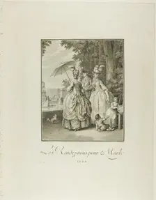 Rendezvous For Marly, from Monument du Costume Physique et Moral de la fin du..., n.d. Creator: Heinrich Guttenberg